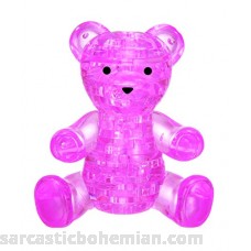 Original 3D Crystal Puzzle Teddy Bear Pink 41 Pieces B07J32T1BJ